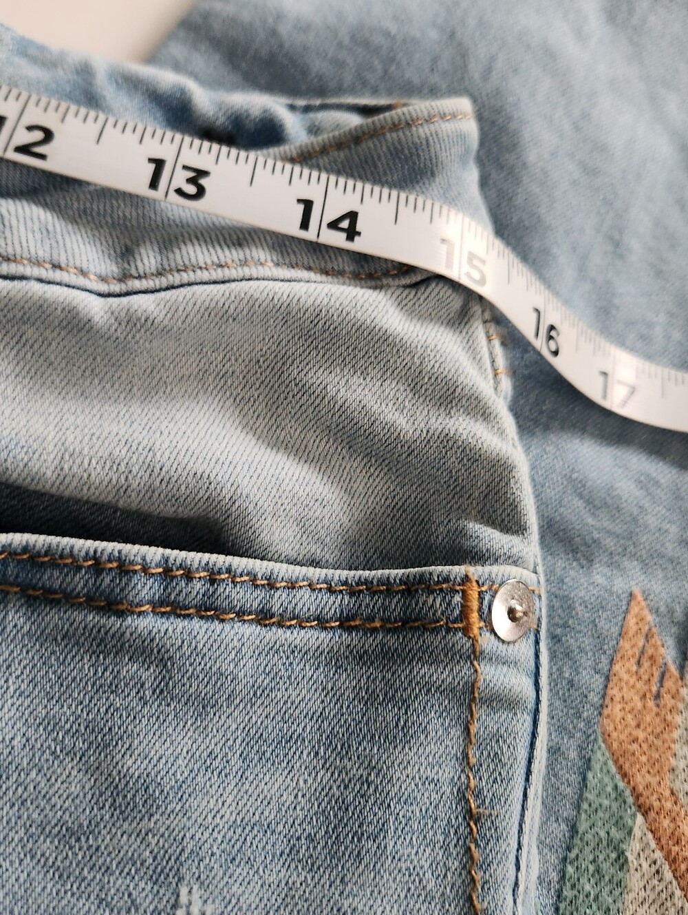 Miss Me Ankle Skinny Size 29 Geometric Pastel Low Rise - Picture 6 of 13